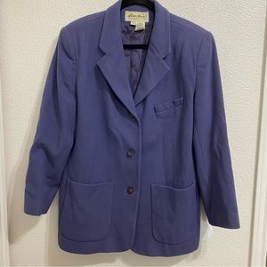 Vintage Eddie Bauer Wool Pea Coat, Purple, Large